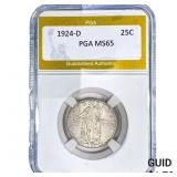 1924-D Standing Liberty Quarter PGA MS65