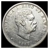 1883 Hawaii Silver 1/4 Dollar HIGH GRADE