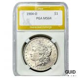1904-O Morgan Silver Dollar PGA MS64