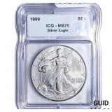 1999 Silver Eagle ICG MS70