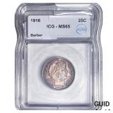 1916 Barber Quarter ICG MS65