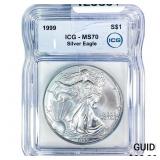 1999 Silver Eagle ICG MS70