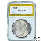 1891-S Morgan Silver Dime PGA MS64