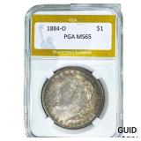 1884-O Morgan Silver Dollar PGA MS65