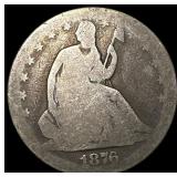 1876-S Silver Seated Liberty Half Dollar  NICELY