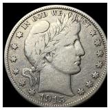 1915-D Silver Barber Half Dollar NEARLY UNCIRCULAT