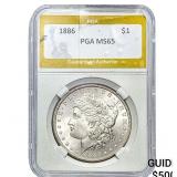 1886 Morgan Silver Dollar PGA MS65