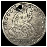 1854 Arrows Seated Liberty Half Dollar NICELY CIRC