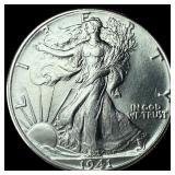 1941 Silver Walking Liberty Half Dollar GEM BU