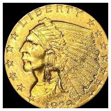 1929 Indian Head $2.5 Gold Quarter Eagle  CLOSELY