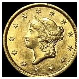1852 Gold $1 Liberty Head Type 1 UNCIRCULATED