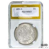 1891-S Morgan Silver Dollar PGA MS63