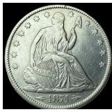 1874 Arrows Seated Liberty Half Dollar CLOSELY UNC