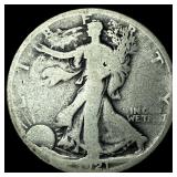 1921-S Silver Walking Liberty Half Dollar NICELY C