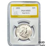 1955 Franklin Half Dollar PGA MS65 Bugs Bunny
