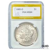 1885-O Morgan Silver Dollar PGA MS64