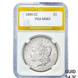 1890-CC Morgan Silver Dollar PGA MS63