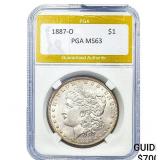 1887-O Morgan Silver Dollar PGA MS63
