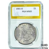 1901-O Morgan Silver Dollar PGA MS65