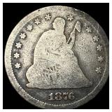 1876 Silver Seated Liberty Quarter NICELY  CIRCUL