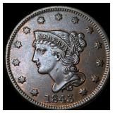 1843 Braided Hair Large Cent UNCIRCULATED