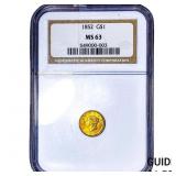1852 Rare Gold Dollar NGC MS63