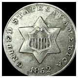 1852 Silver Three-Cent Piece CLOSELY UNCIRCULATED