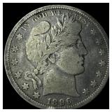 1896-O Silver Barber Half Dollar NEARLY UNCIRCULAT