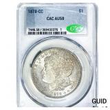 1878-CC Morgan Silver Dollar CAC AU58