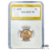 1929 Wheat Cent PGA MS67 RB