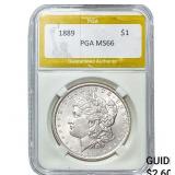 1889 Morgan Silver Dollar PGA MS66