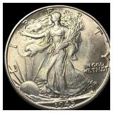 1945-S Silver Walking Liberty Half Dollar NEARLY U