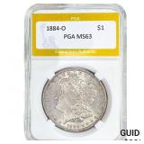 1884-O Morgan Silver Dollar PGA MS63