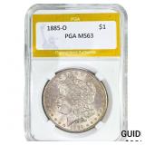 1885-O Morgan Silver Dollar PGA MS63