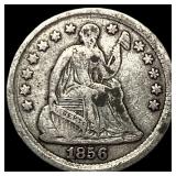 1856 Seated Liberty Half Dime ABOUT UNCIRCULATED
