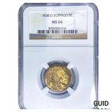 1938-D Buffalo Nickel NGC MS66