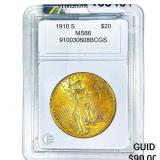 1910-S $20 Gold Double Eagle BCGS MS66