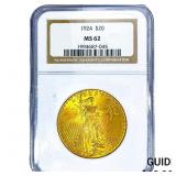 1924 $20 Gold Double Eagle NGC MS62