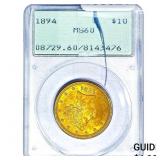 1894 $10 Gold Eagle PCGS MS60