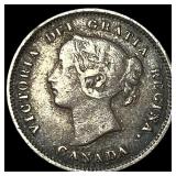 1872-H Silver 5 Cents Canada NEARLY UNCIRCULATED