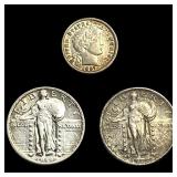 [3] 1897-1920 U.S Silver Coin Lot 10C & 25C