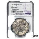 M3(1870) Japan Silver Yen Type 1 Chopmarked NGC AU