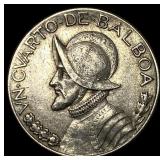 1932 Panama Silver 1/4 Balboa CLOSELY UNCIRCULATED