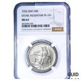 1925 Stone Mountain Half Dollar NGC MS67 FS-101