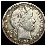 1900 Silver Barber Quarter NEARLY UNCIRCULATED