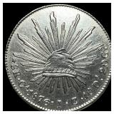 1876-Mo C Mexico Silver 8 Reales CHOICE AU