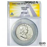 1953 Franklin Half Dollar ANACS PF62