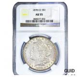 1878-CC Morgan Silver Dollar NGC AU55