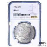 1902-S Morgan Silver Dollar NGC MS62
