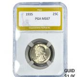 1935 Washington Silver Quarter PGA MS67